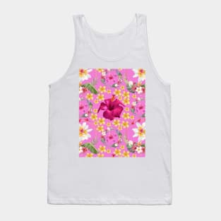 Diseño floral en tonos rosas Tank Top